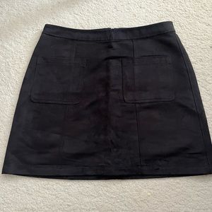 Old Navy- Black Suede Patch pocket skirt